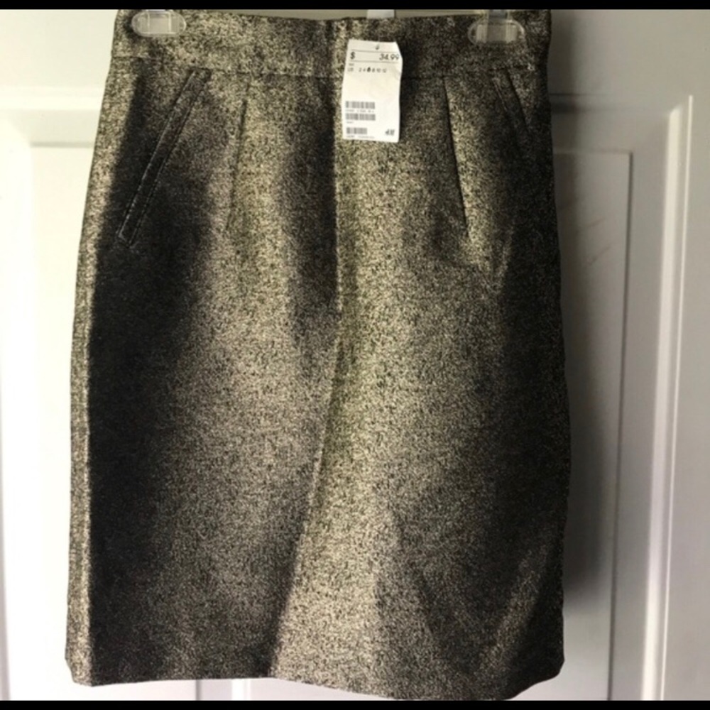 H & M Gold Glitter Skirt